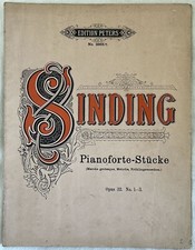 CHRISTIAN SINDING SECHS STUCKE OPUS 32 N. 1-3 OSLO KONGSBERG NORVEGIA NORWAY 