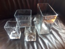  Set 4 vasi vetro vintage