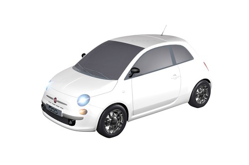 Teknotoys fiat 500 bianca slot - bianca,