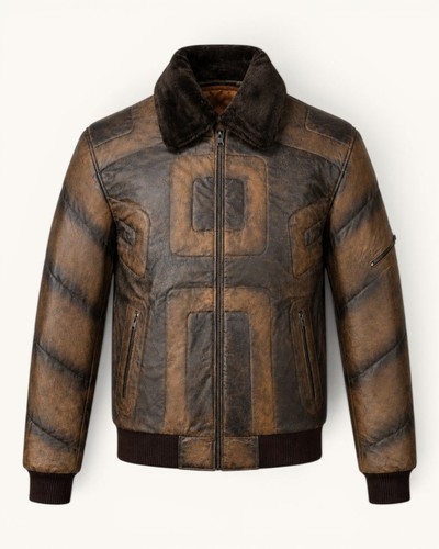 Bomber vera pelle marrone - bomber, in