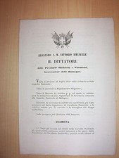 1859-MILITARIA-GUARDIA NAZIONALE-CAVALLERIA NAZIONALE-BOLOGNA-DECRETO