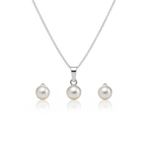 Parure perle argento - perle, in