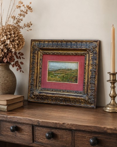 Quadro antico con - , cornice