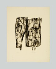 Pietro CONSAGRA - "Composizione" - Acquaforte ed acquatinta, 65x 50 cm