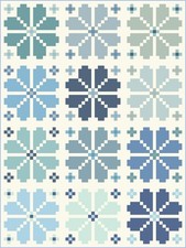 Kit trapunta fiori in maglia