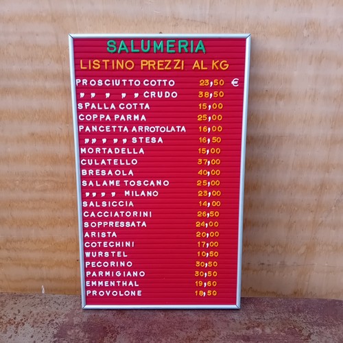 Tabella listino prezzi - listino,
