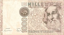banconota 1000 LIRE MILLE Marco Polo - circolata eccellente TF593694M