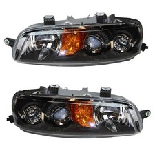 2x Coppia Fari Fanali Anteriori per Fiat Punto 2001-2003 Senza Fendinebbia H1-h1