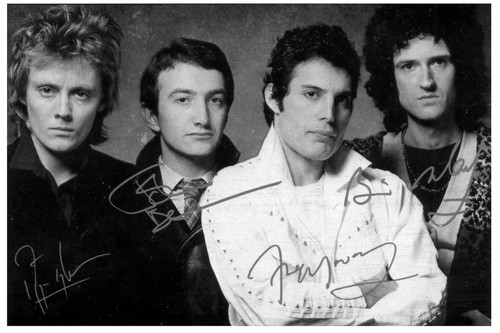 Queen autografi gruppo - queen, ++autografi++++gruppo