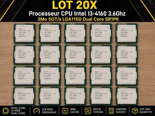 Lot 20x processeur cpu intel - -,