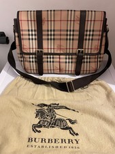 Borsa tracolla Burberry, unisex, in pelle con Check iconico