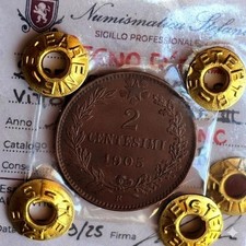 REGNO D'ITALIA 2 CENTESIMI 1905 VALORE FIOR DI CONIO RAME ROSSO PERIZIATA UNC