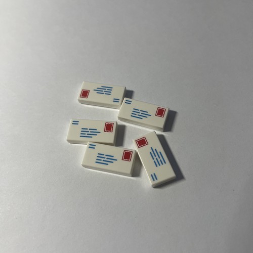 Lego tile 1x2 weiss - 5x,