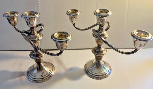 Candelabro vintage argento