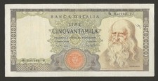 50000 lire leonardo 1970 - lire, 12-7-1970