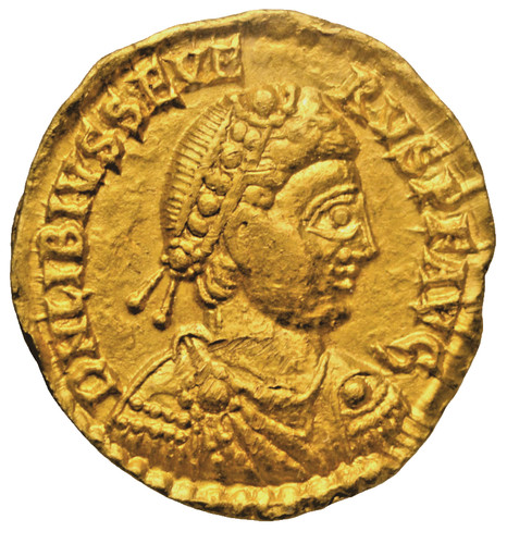 Libio severo oro solido - oro, roma