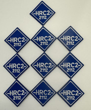 10 HRC2 2112 FR Patch Replacement Tags Fire Resistant Retardant FRC Blue/White