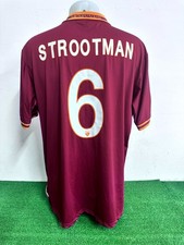 MAGLIA ROMA STROOTMAN MATCH WORN INDOSSATA SHIRT CAMISETA VINTAGE 2013/2014 COA