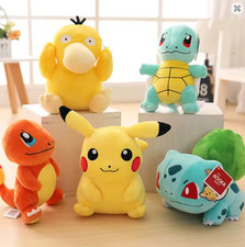 Peluche Pokémon 20cm 30cm Pikachu Charmander Squirtle Bulbasaur Bambini Regalo