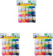 Set per Amigurumi  10 Colori Matita (10 Mini Gomitoli 100% Cotone, Ideali per Un