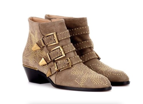 Stivaletti chloe marrone beige - stivaletti,