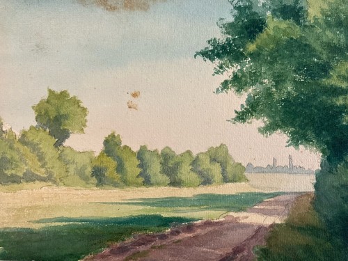 Pittura acquerello paesaggio - pittura,