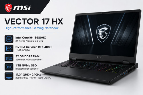 Msi vector 240hz qhd - vector, 17