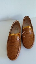  NUOVI mocassini originali Tod's Gommino pelle effetto coccodrillo cognac marrone taglia 37