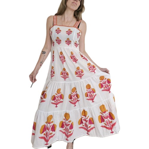 Maxi abito midi - prato, rosa