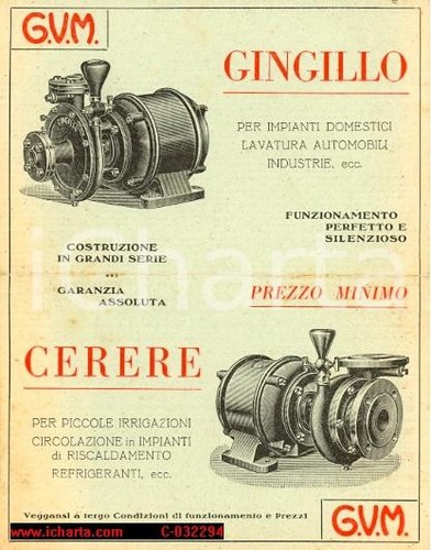 1925 pompe idrauliche gvm - pompe,