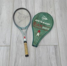 Racchetta da tennis vintage Dunlop Max 200G Hysol Grafil iniezione e copricapo