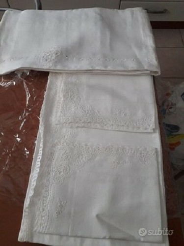 Lenzuola ricamate corredo