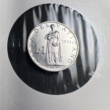 1953 Vatican City 1 Lire Coin