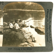 Children Quietly Fishing In