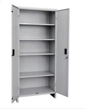 ARMADIO ARMADIETTO METALLO VERNICIATO 2 ANTE L60xP40xH180 TUTTIPIANI ALTO GRIGIO