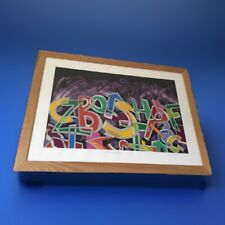 ?  Ugo Nespolo grande serigrafia HC con cornice in legno grezzo 108 X 79 cm