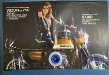 Rara Pubblicita’ Moto SUZUKI  GT 750 e Pin-Up del 1972