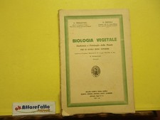 L 4.722 LIBRO BIOLOGIA VEGETALE DI U PIERANTONI E G ZIRPOLO 1938