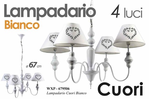 Lampadario 67cm metallo - 67cm, luci