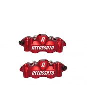 ACCOSSATO COPPIA PINZE FRENO RADIALI FORGIATE MONOBLOCCO 108mm ROSSO ANODIZZATO