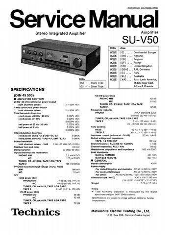 Technics v50 amplifier - v50,