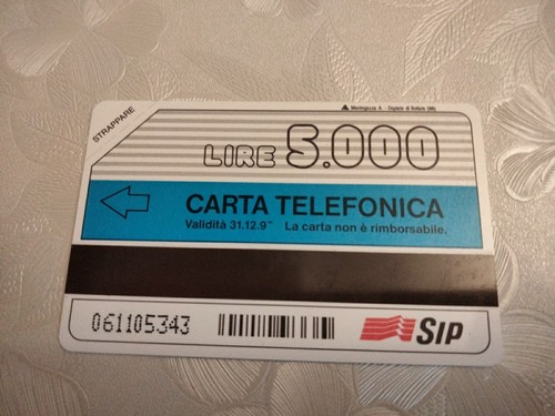 Carta telefonica sip anno - carta,
