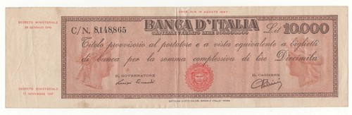 10000 lire titolo provvisorio - 10000,
