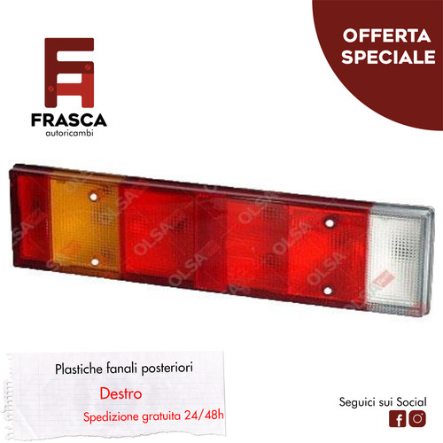 Fanale destro plastica - fanale,