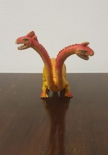 N0008 GRANDE DINOSAURO A DUE TESTE GIOCATTOLO VINTAGE ANNI '90