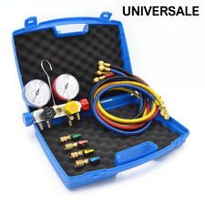 Gruppo manometrico universale a 4 vie per gas refrigerante con fruste e rubinett
