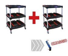Set 2 carrelli con tre ripiani IN OMAGGIO UNA LAMPADA 1000 LUMEN FERMEC