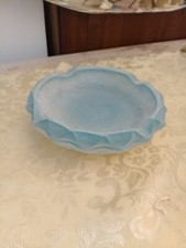 posacenere in vetro scavo murano colore azzurro livio seguso