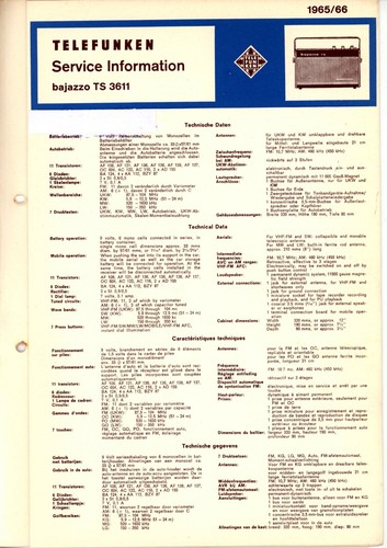 Telefunken manuale servizio - telefunken, di