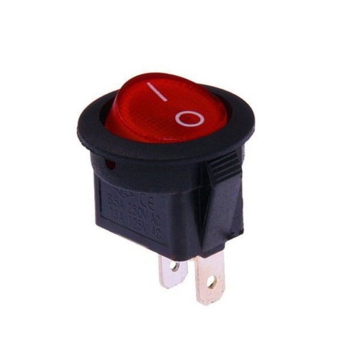 Interruttore rotondo rosso - rosso, 2